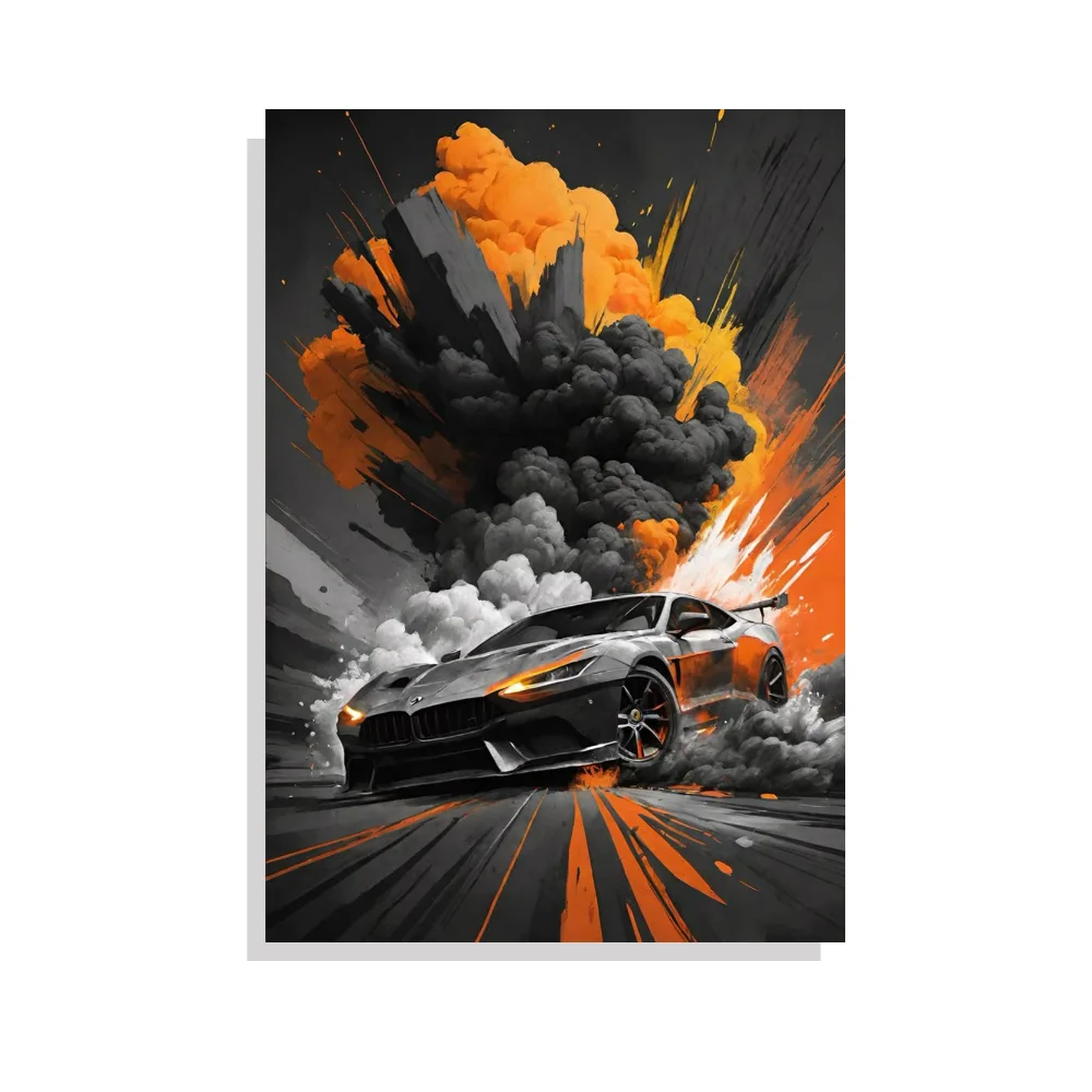 Djane Studio Acrylic Wall Frame | Premium Acrylic Car Wall Frame for Living Room, Bedroom, Office & Gaming Room | Modern Home Décor | Pack of 1 | Size 12x8 Inch